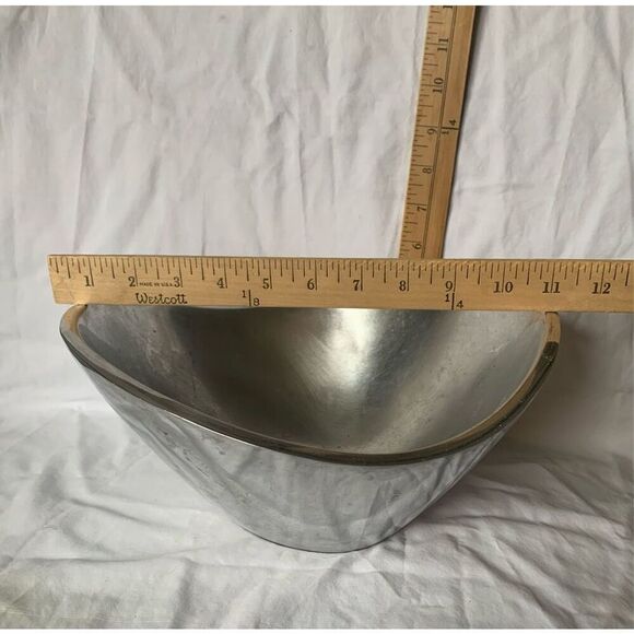 Nambe 569 Metal Alloy Silver Butterfly Serving Bowl 11” VTG MCM - Picture 8 of 8